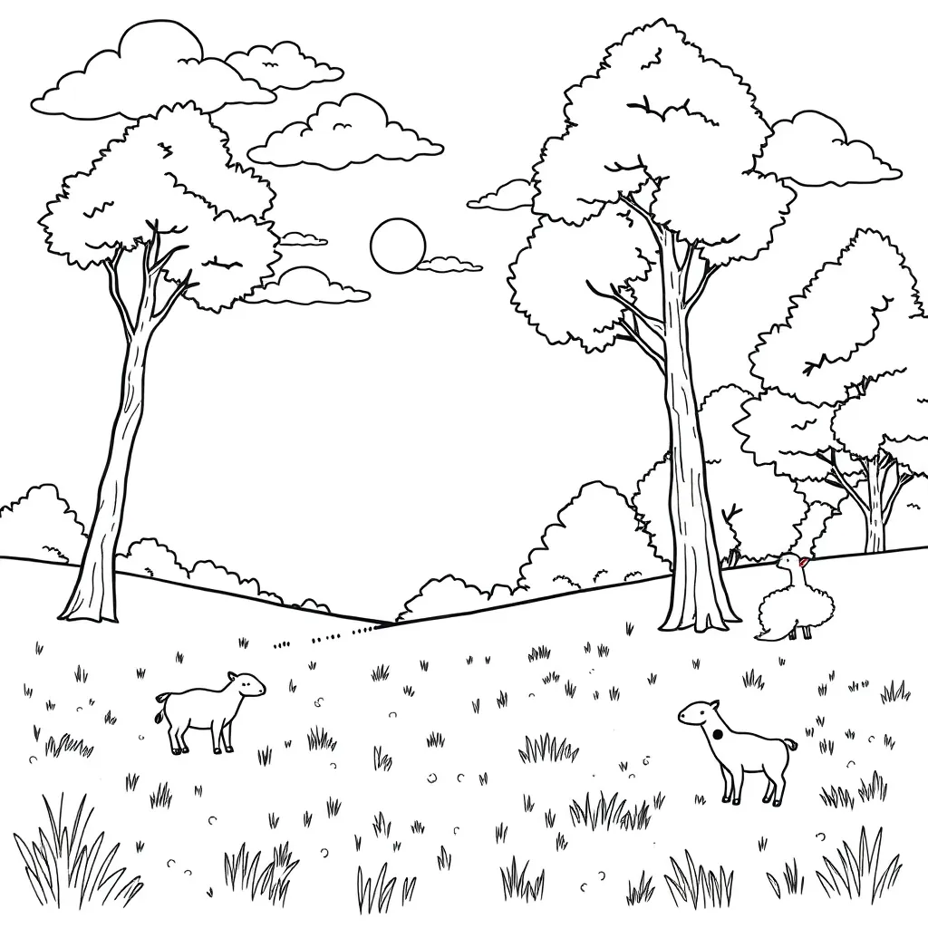 Nature coloring page