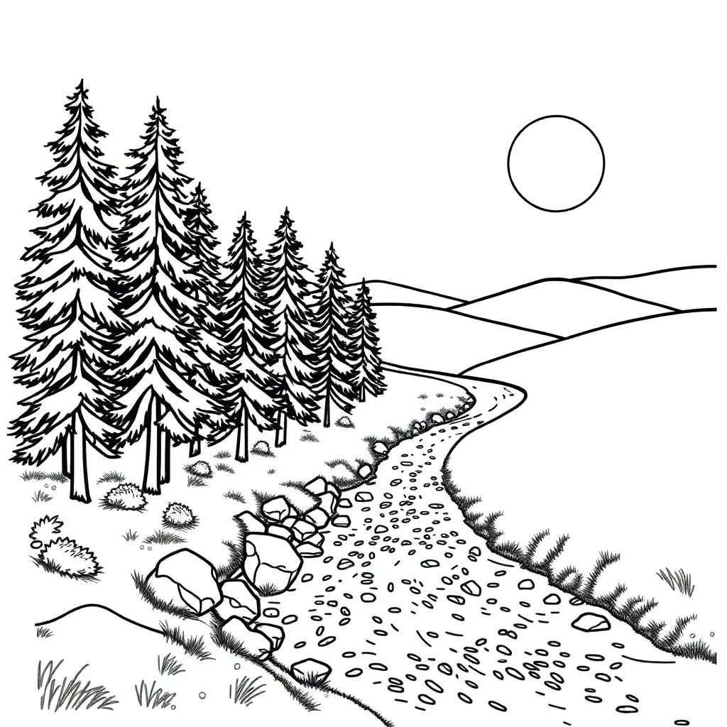 Nature coloring page