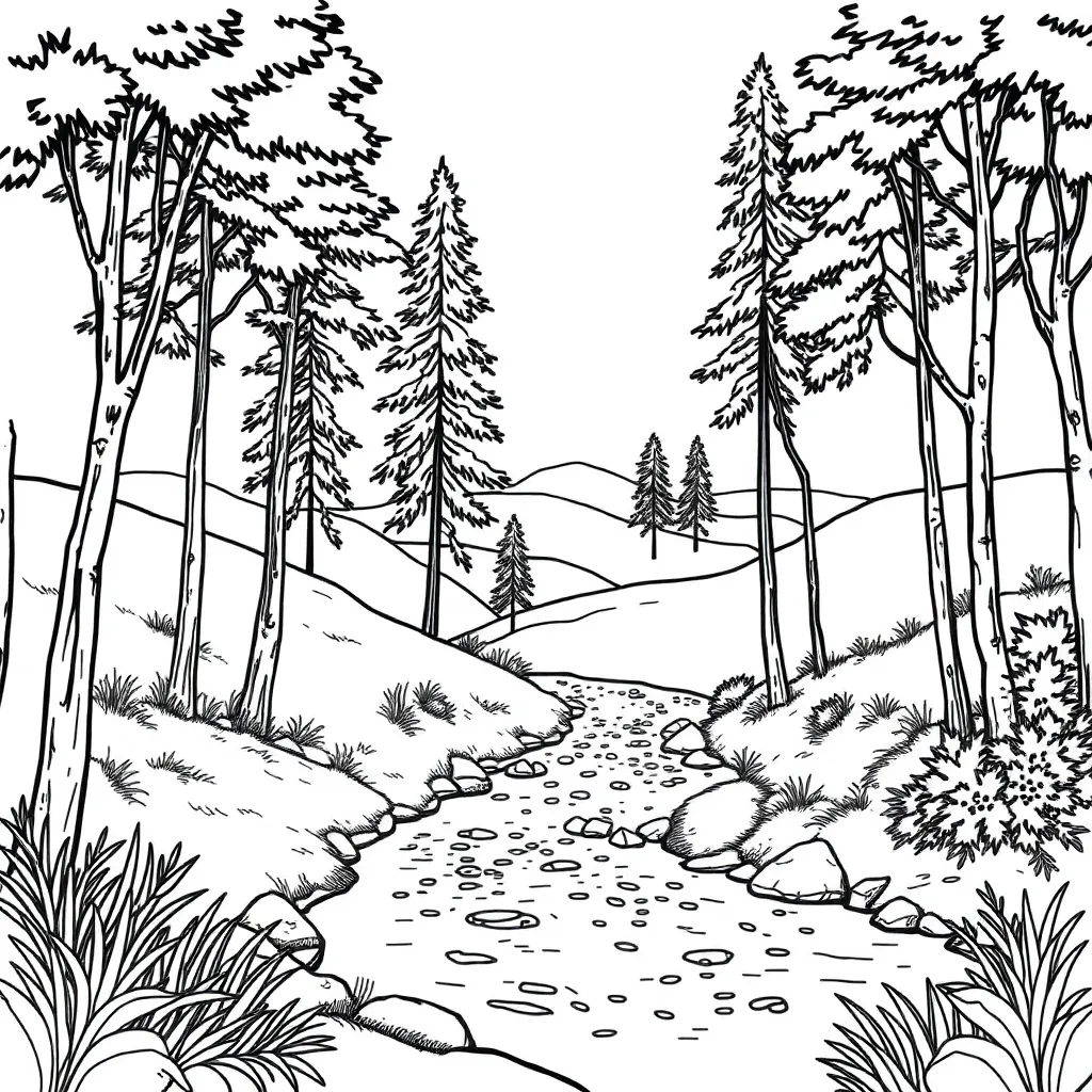 Nature coloring page