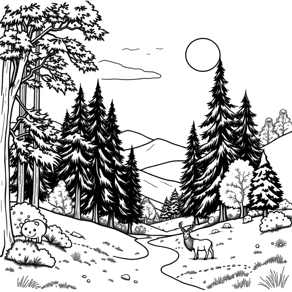 Nature coloring page