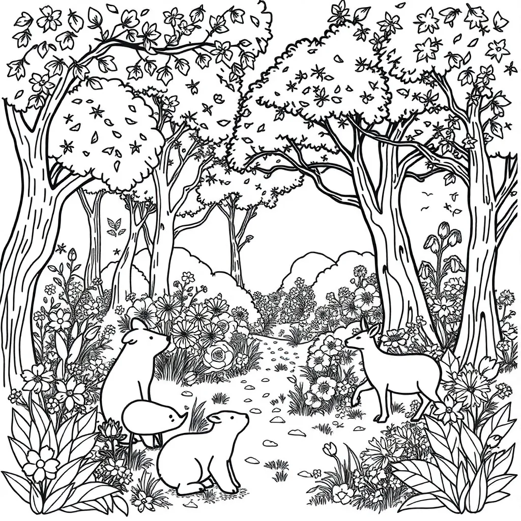 Nature coloring page