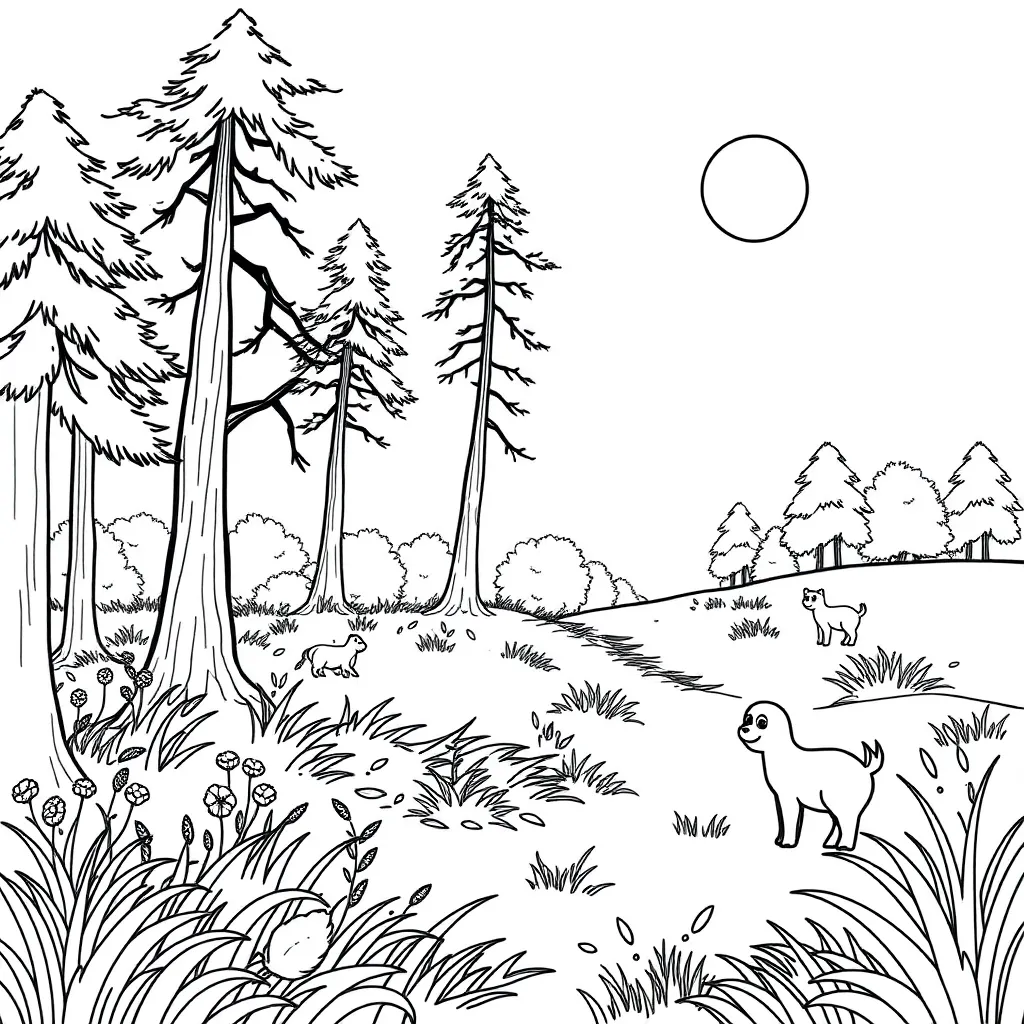 Nature coloring page
