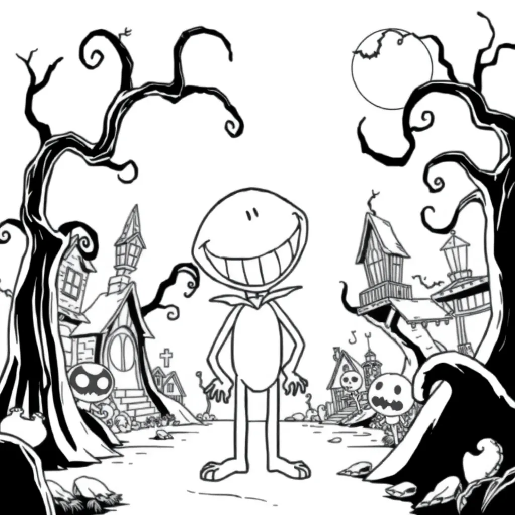 Nightmare Before Christmas coloring page