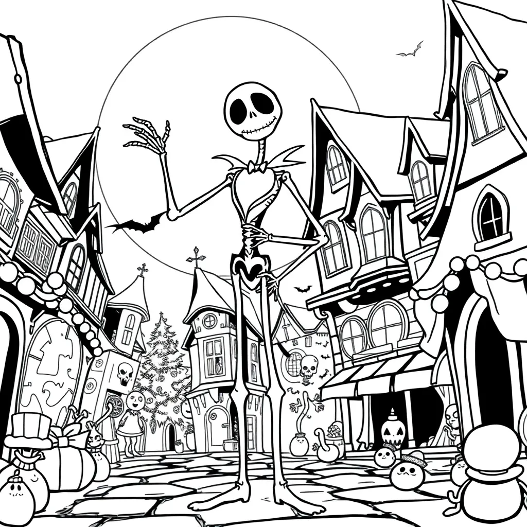 Nightmare Before Christmas coloring page