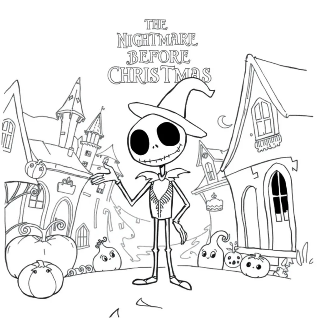Nightmare Before Christmas coloring page