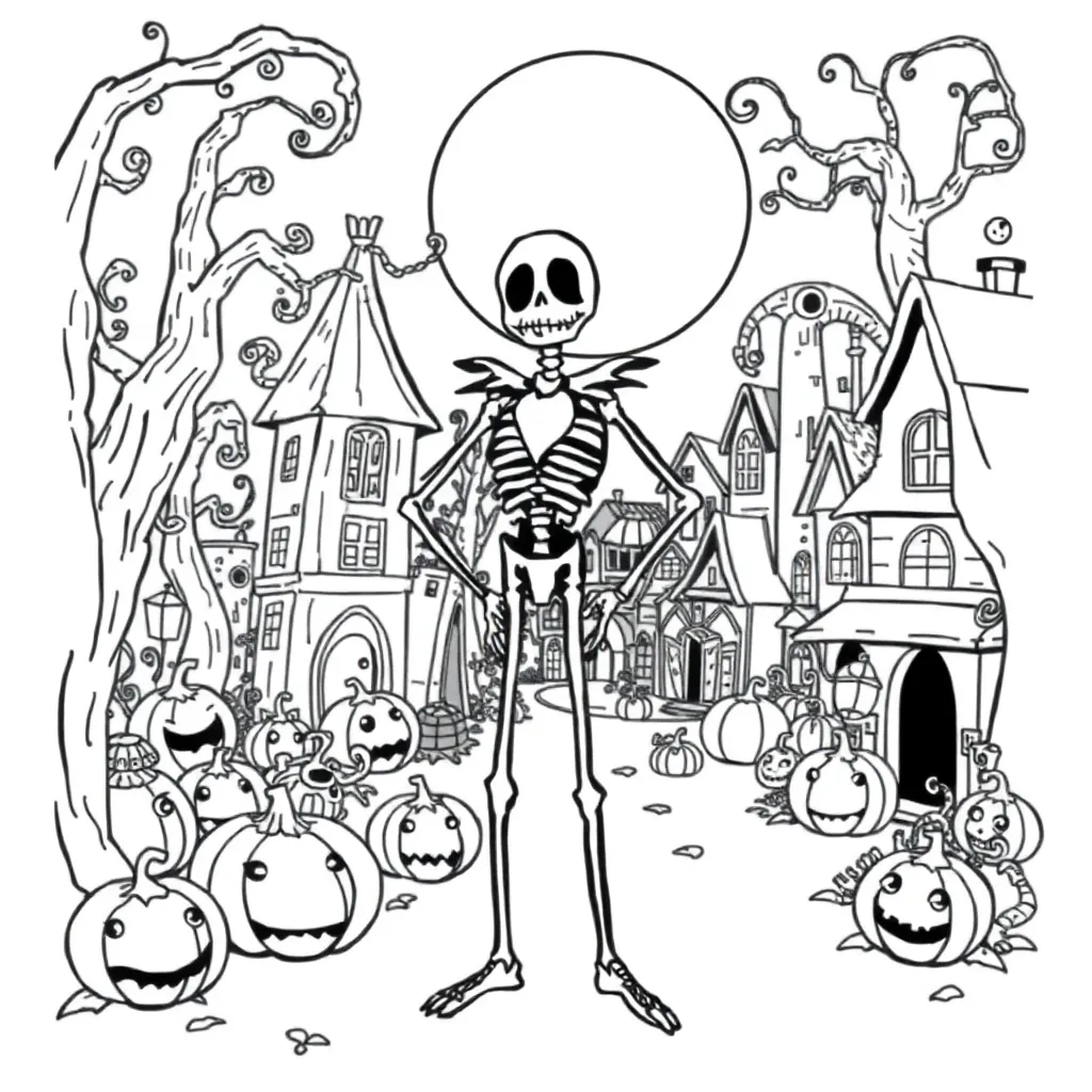 Nightmare Before Christmas coloring page