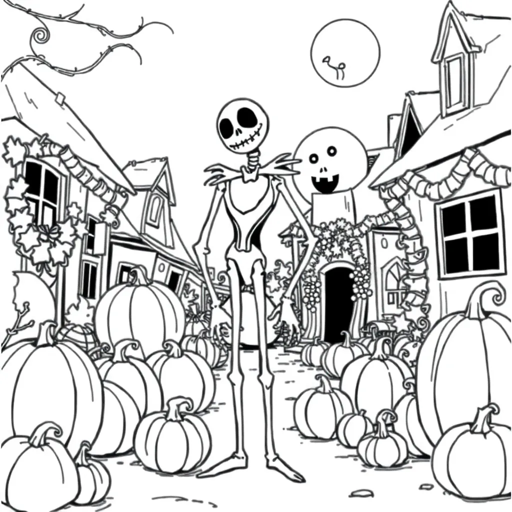 Nightmare Before Christmas coloring page