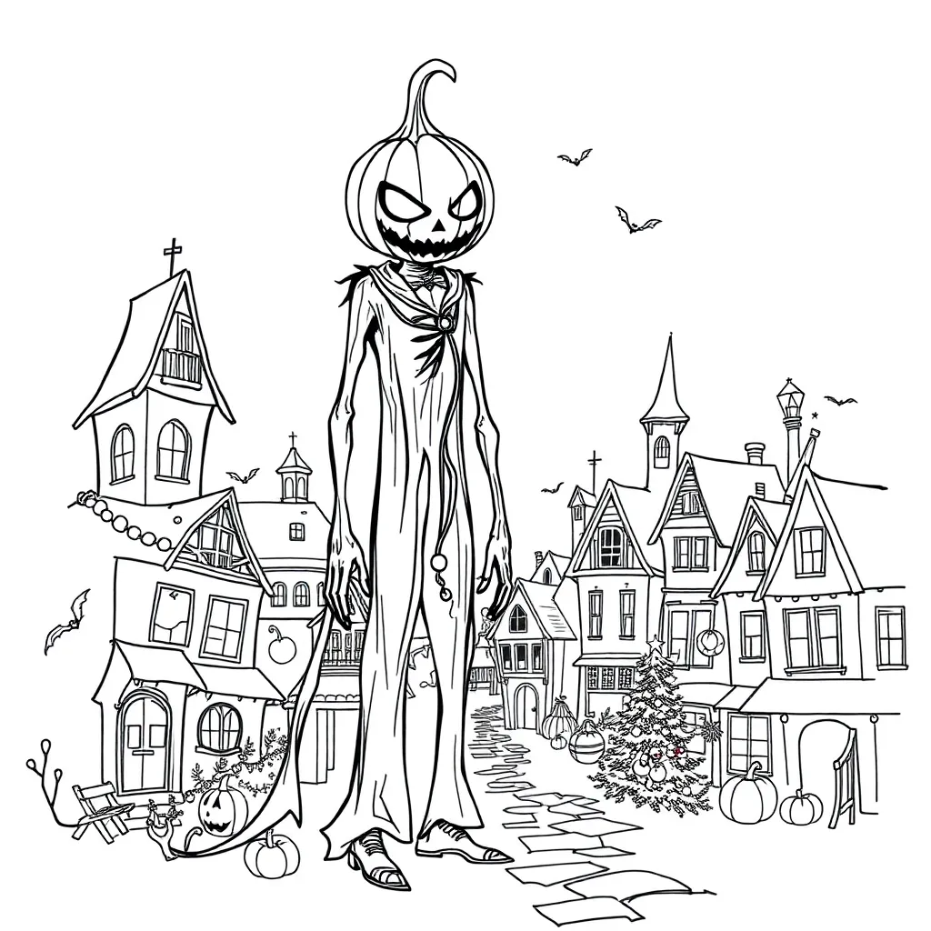 Nightmare Before Christmas coloring page