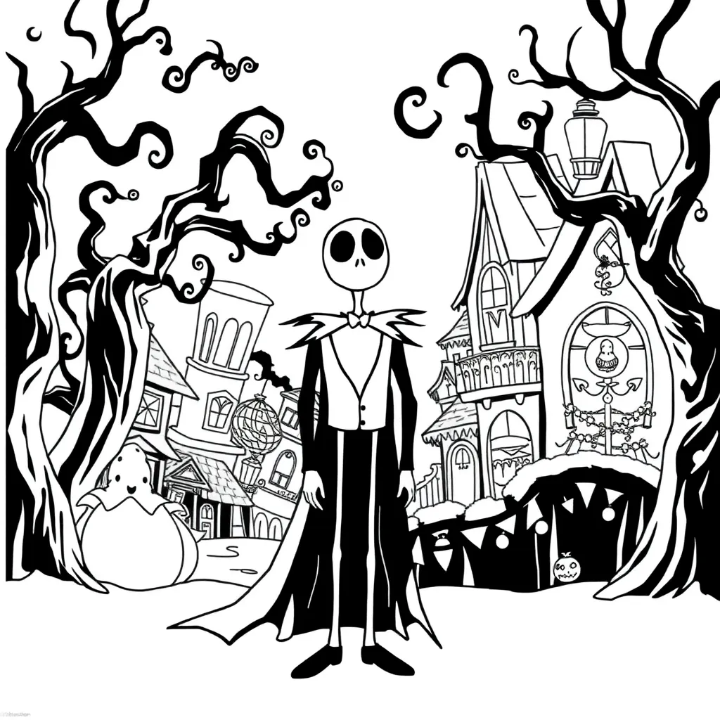 Nightmare Before Christmas coloring page