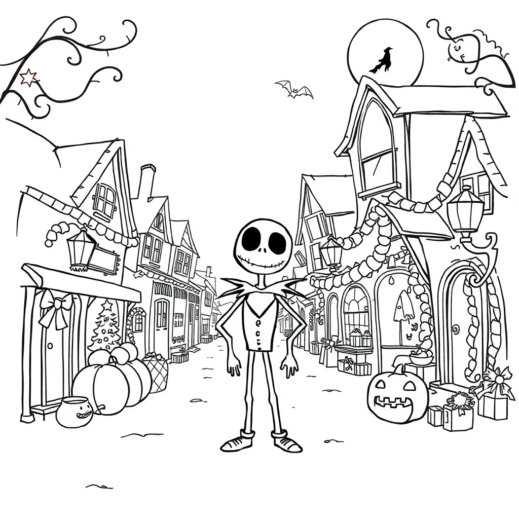 Nightmare Before Christmas coloring page