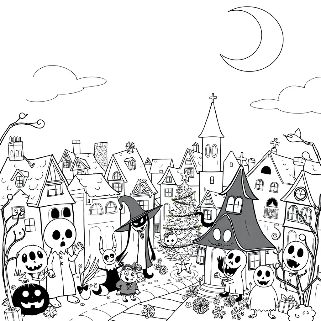 Nightmare Before Christmas coloring page
