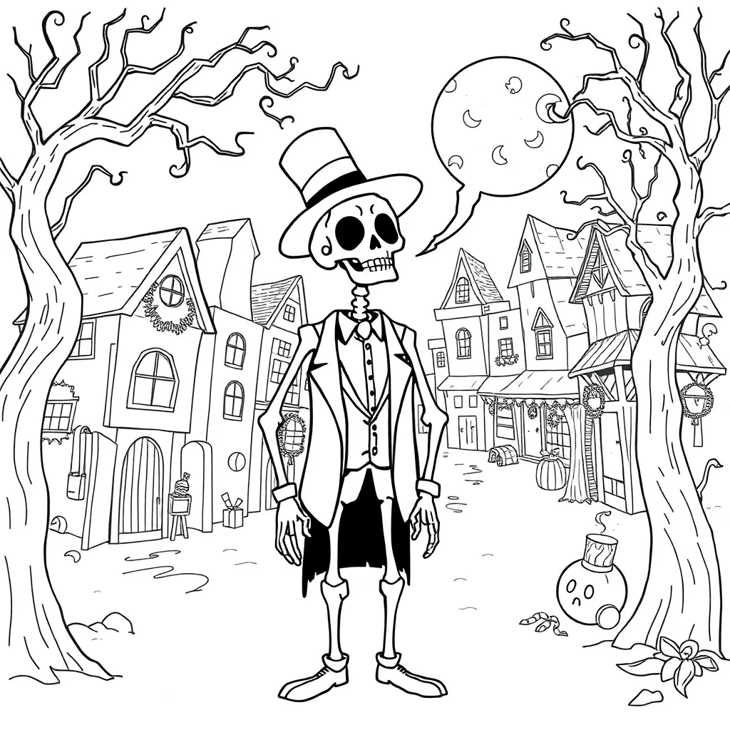 Nightmare Before Christmas coloring page