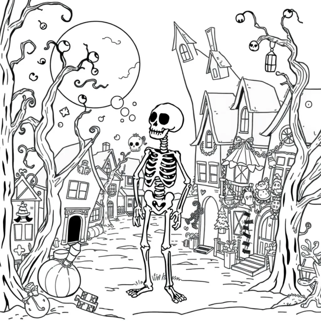 Nightmare Before Christmas coloring page