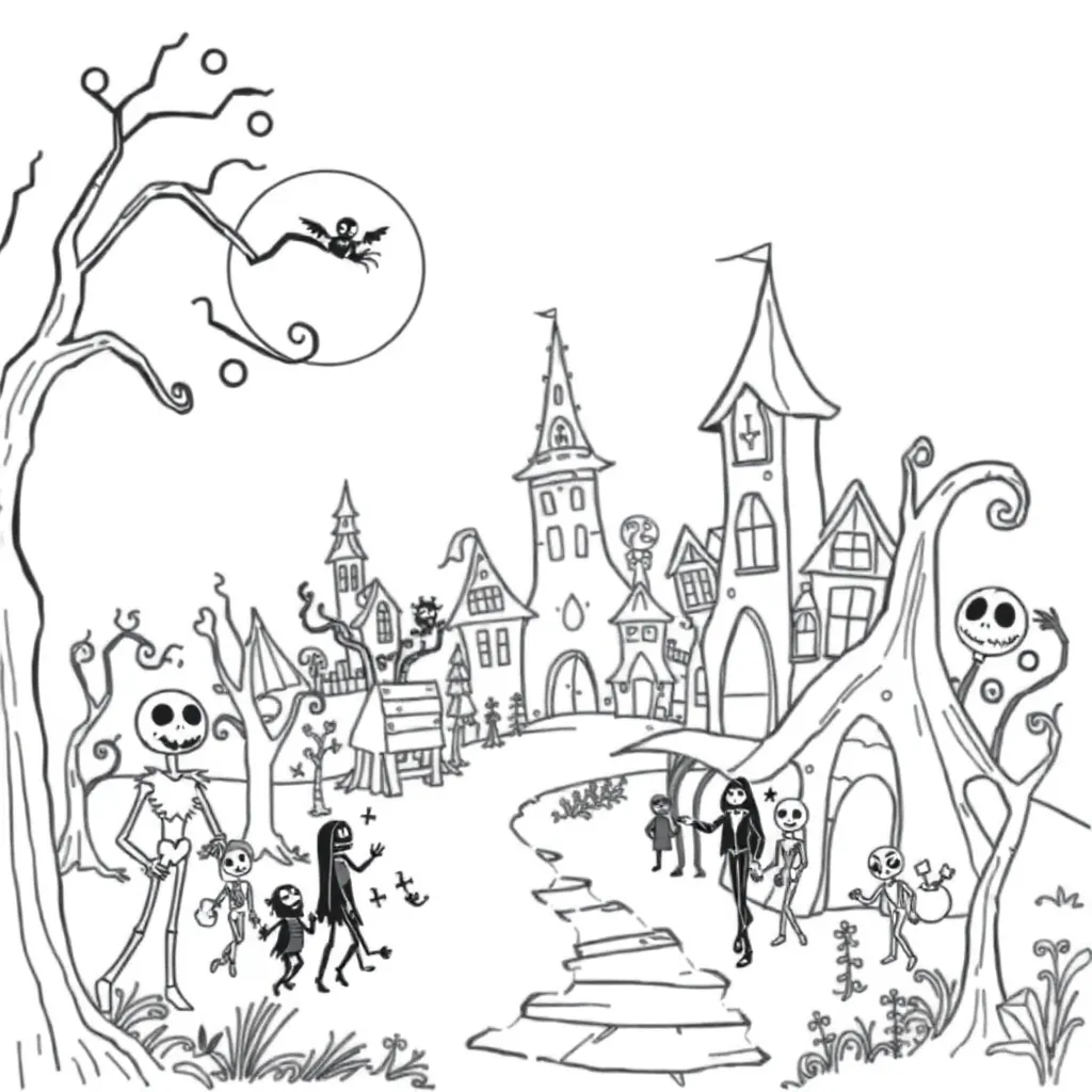 Nightmare Before Christmas coloring page