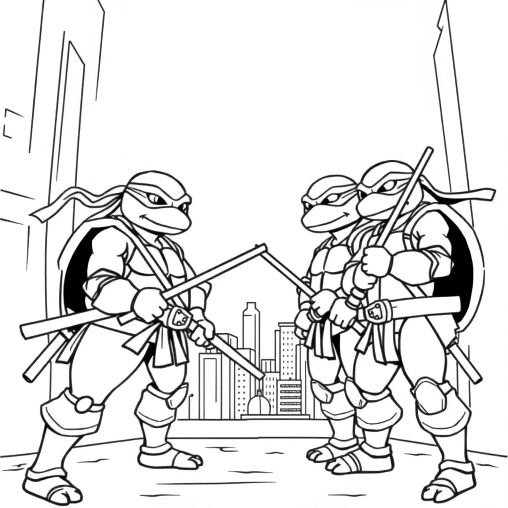 Ninja Turtles coloring page