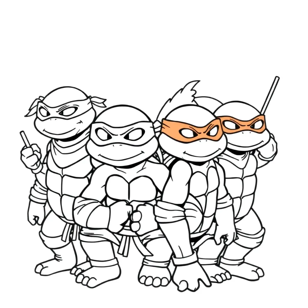 Ninja Turtles coloring page