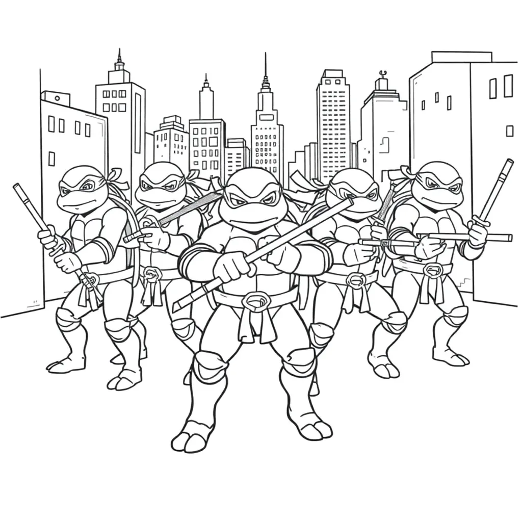 Ninja Turtles coloring page