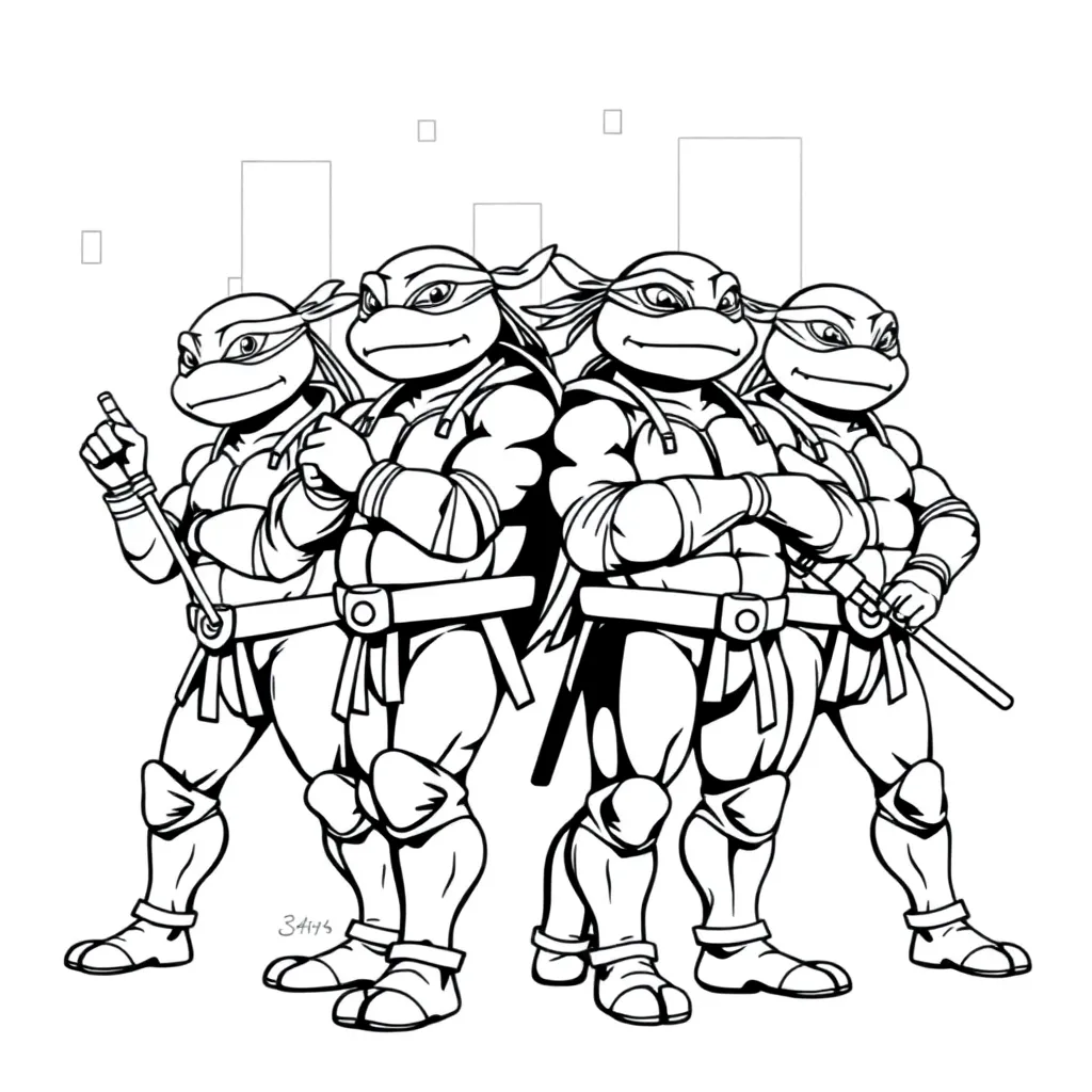Ninja Turtles coloring page