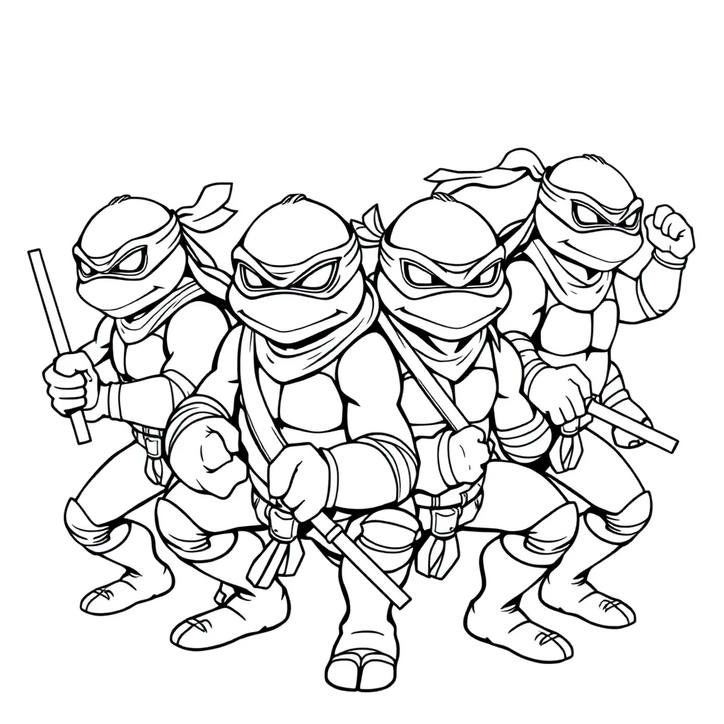 Ninja Turtles coloring page