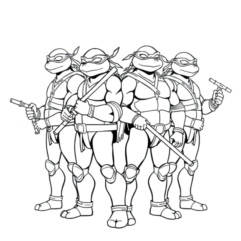 Ninja Turtles coloring page