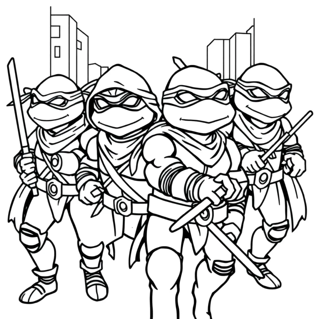 Ninja Turtles coloring page