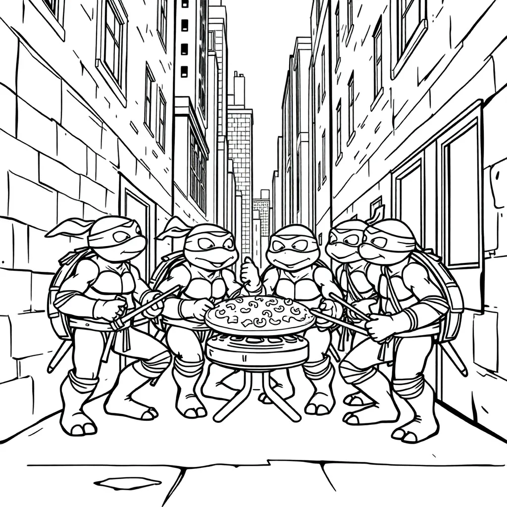Ninja Turtles coloring page