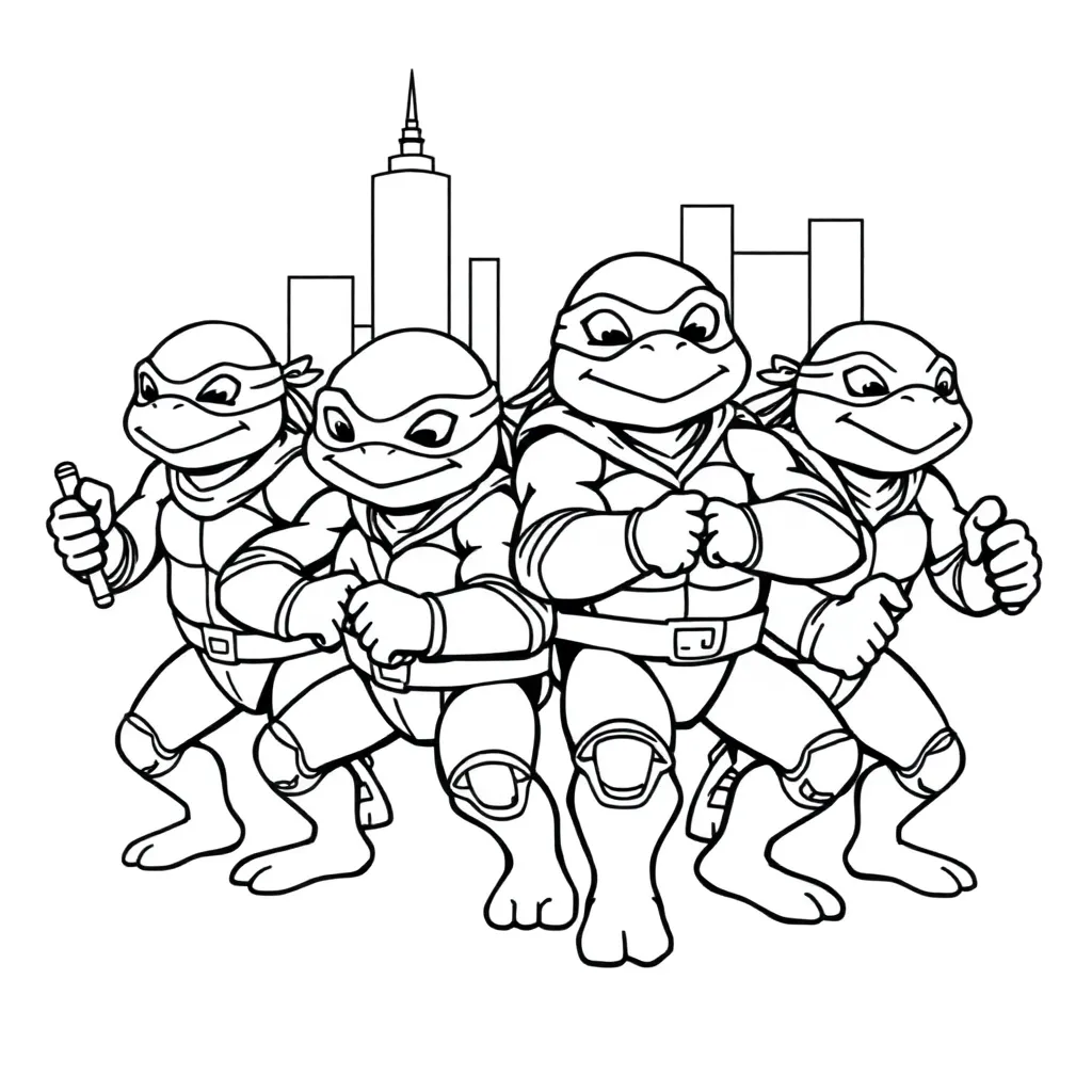 Ninja Turtles coloring page