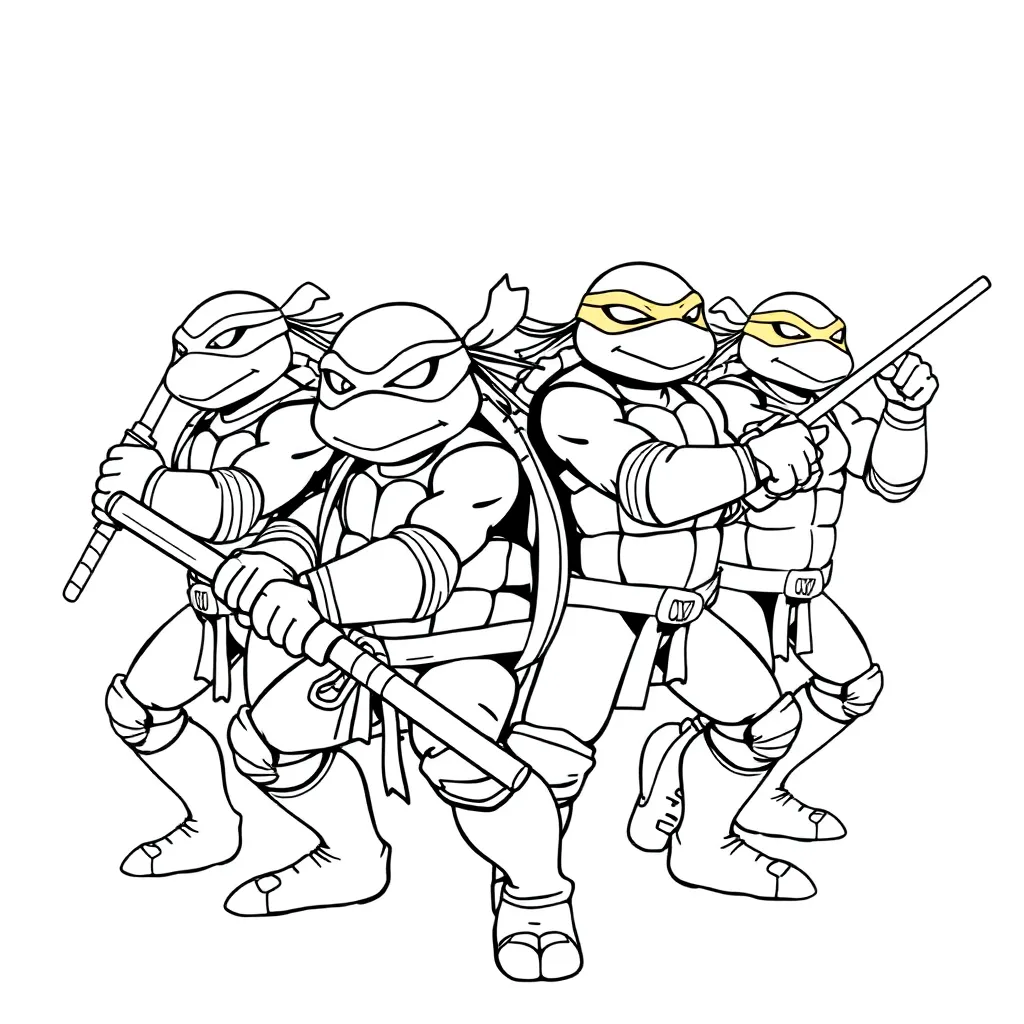 Ninja Turtles coloring page