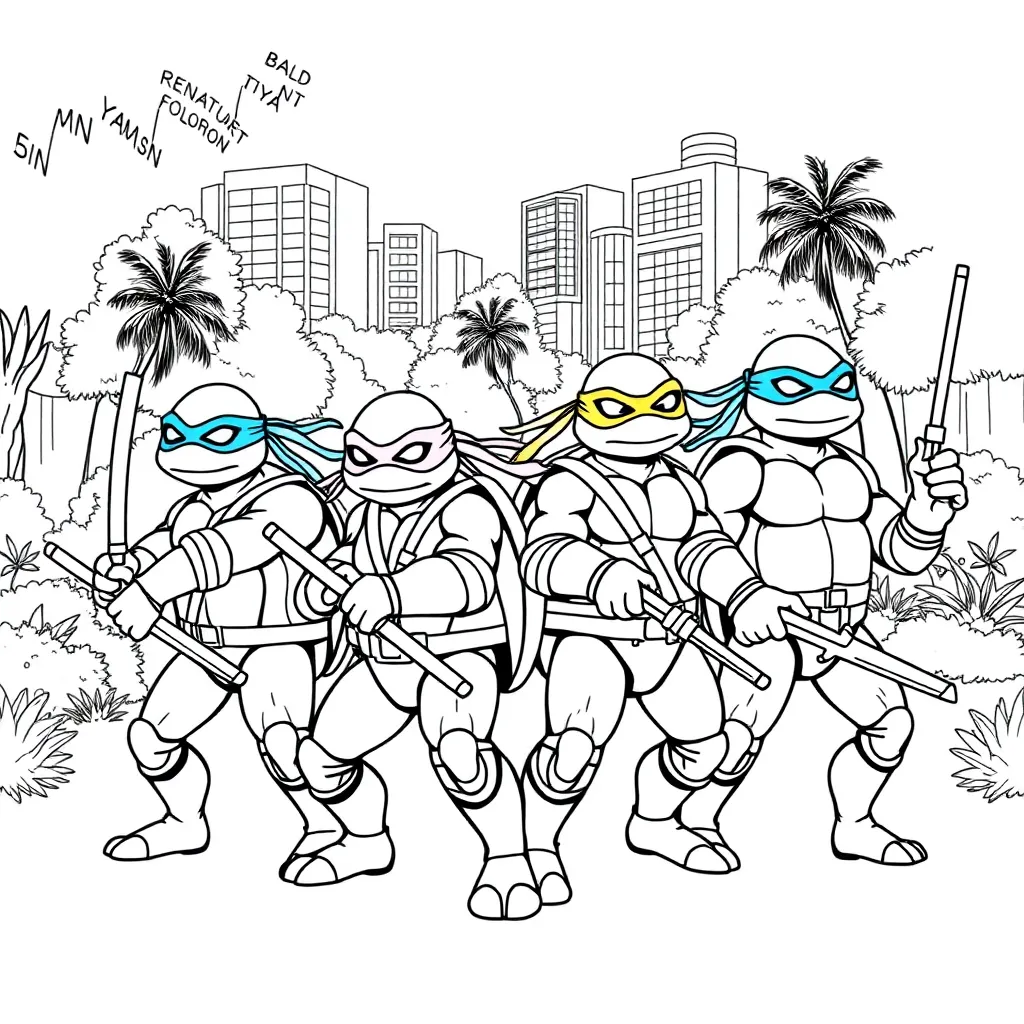 Ninja Turtles coloring page