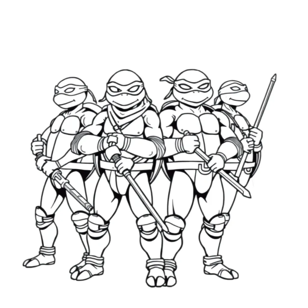 Ninja Turtles coloring page