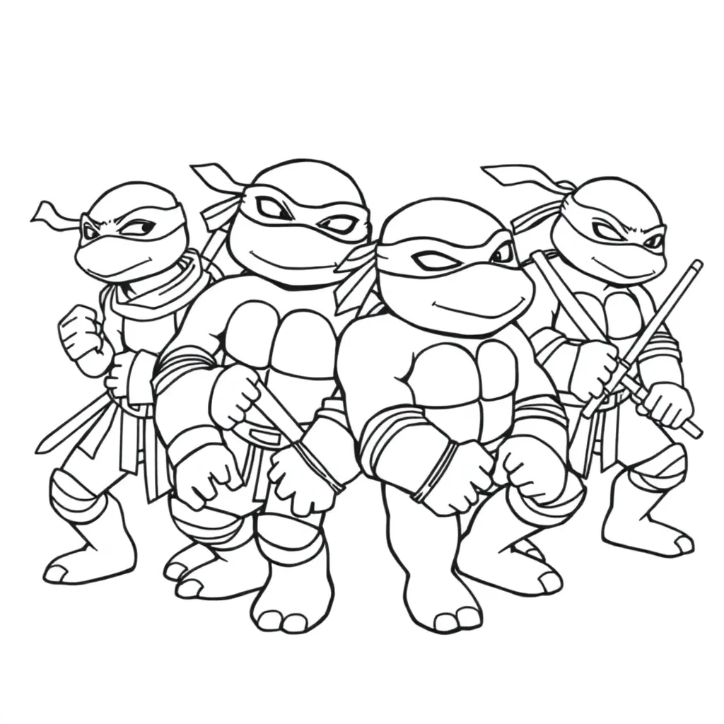 Ninja Turtles coloring page