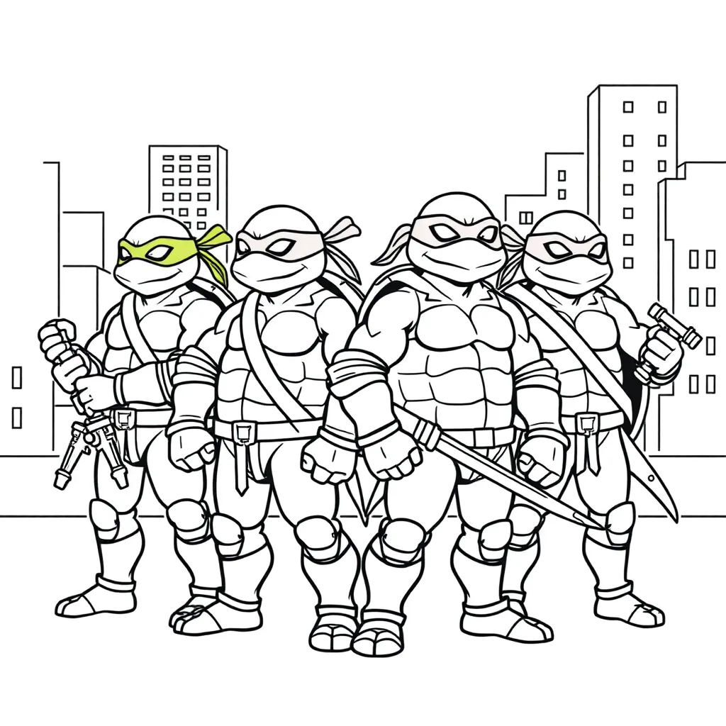 Ninja Turtles coloring page