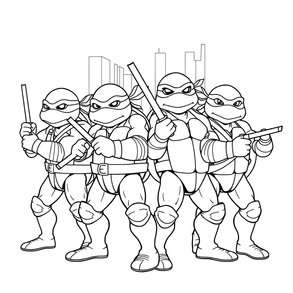 Ninja Turtles coloring page