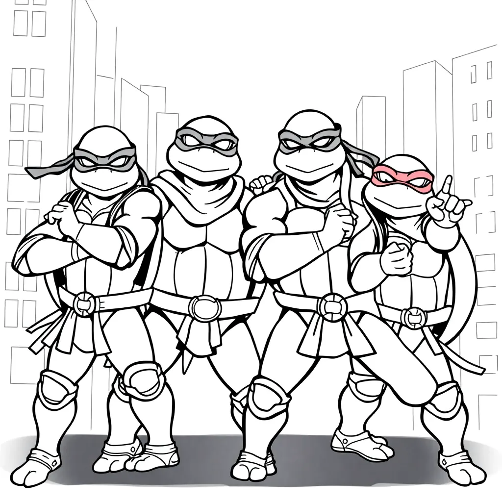 Ninja Turtles coloring page