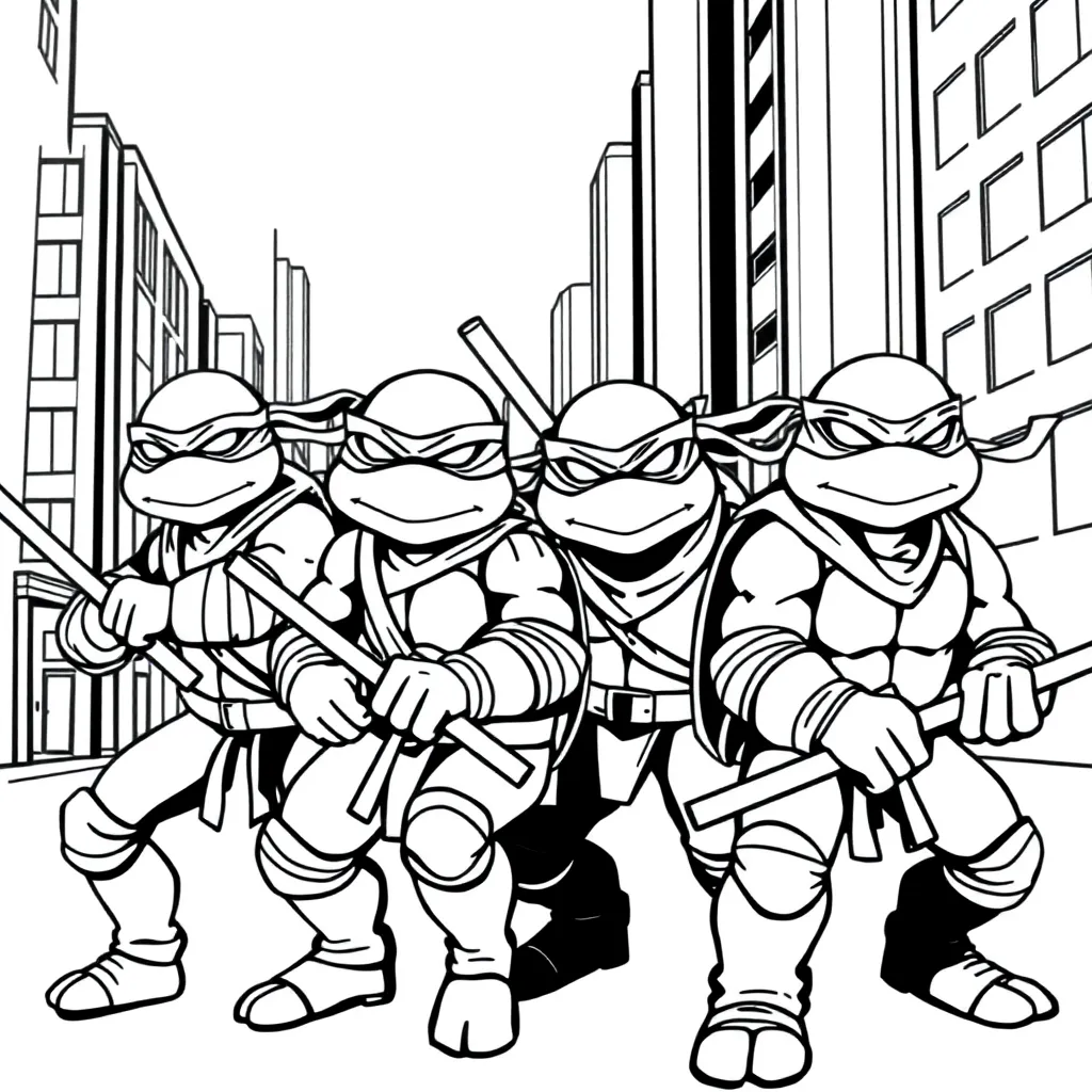 Ninja Turtles coloring page