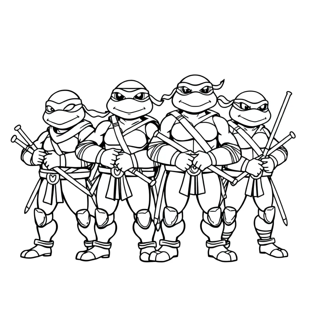 Ninja Turtles coloring page