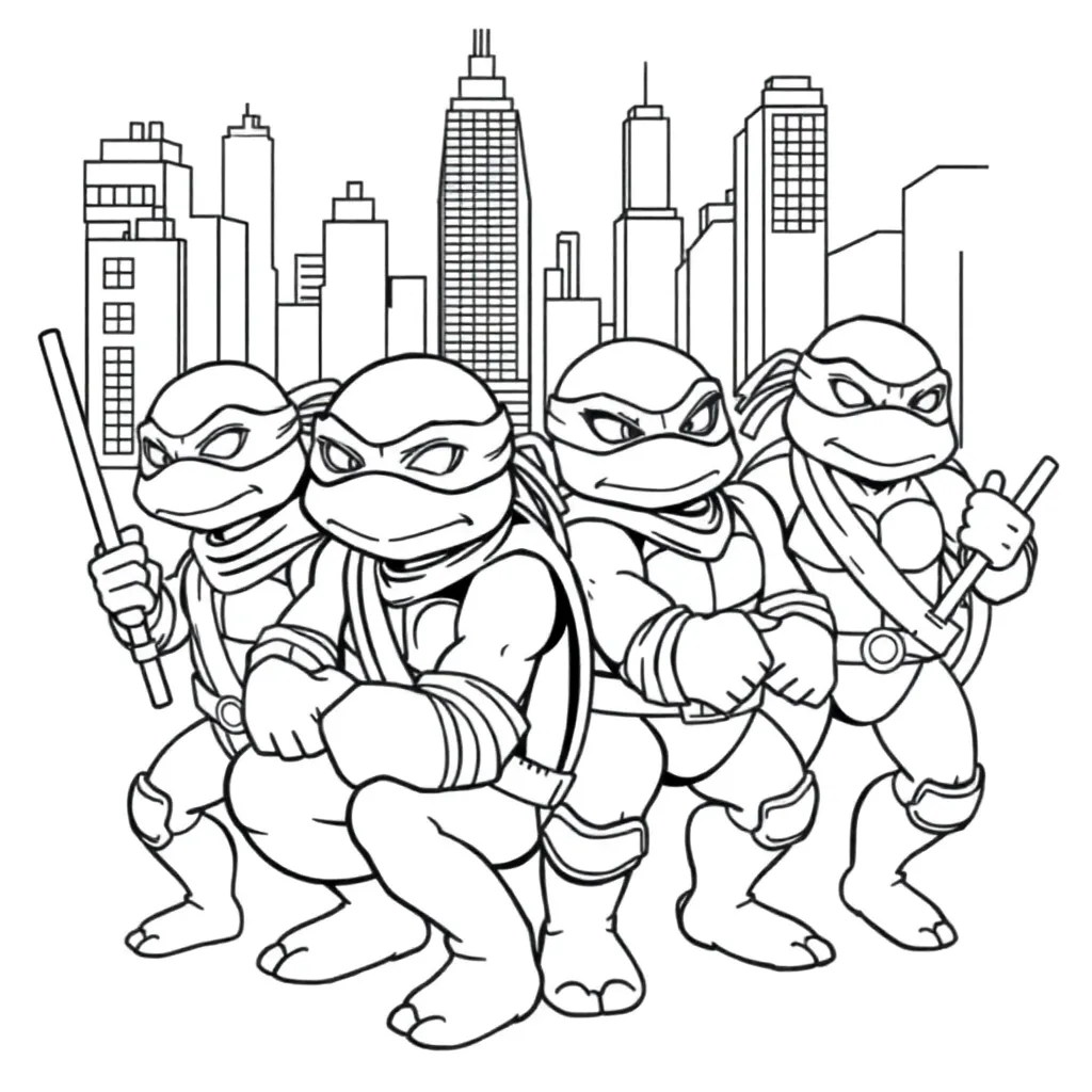 Ninja Turtles coloring page
