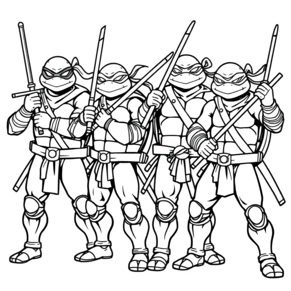 Ninja Turtles coloring page