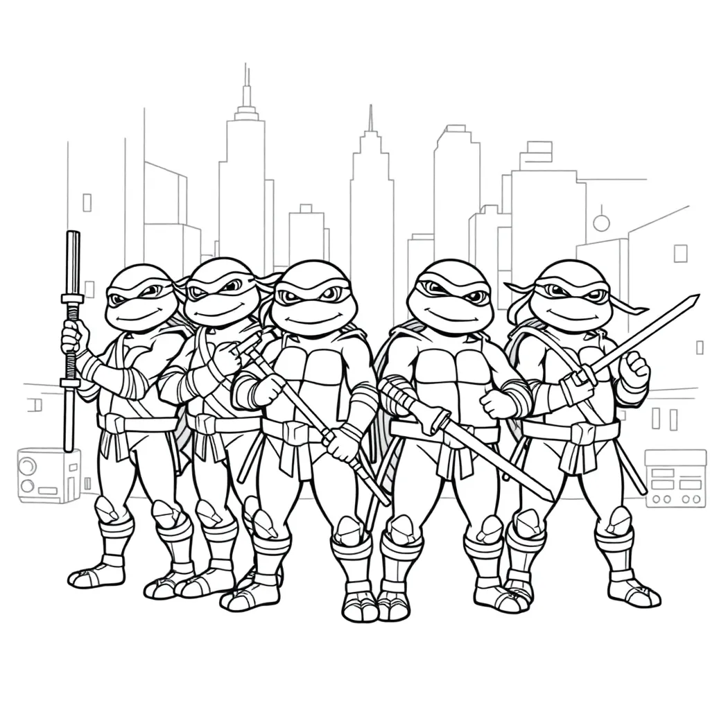 Ninja Turtles coloring page