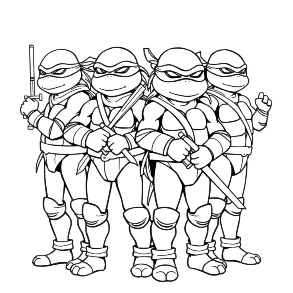 Ninja Turtles coloring page
