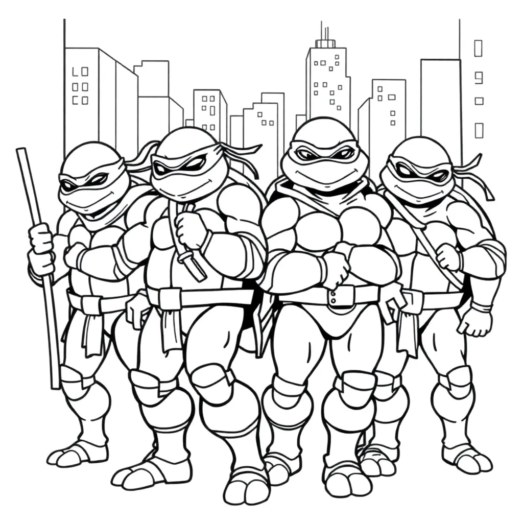 Ninja Turtles coloring page