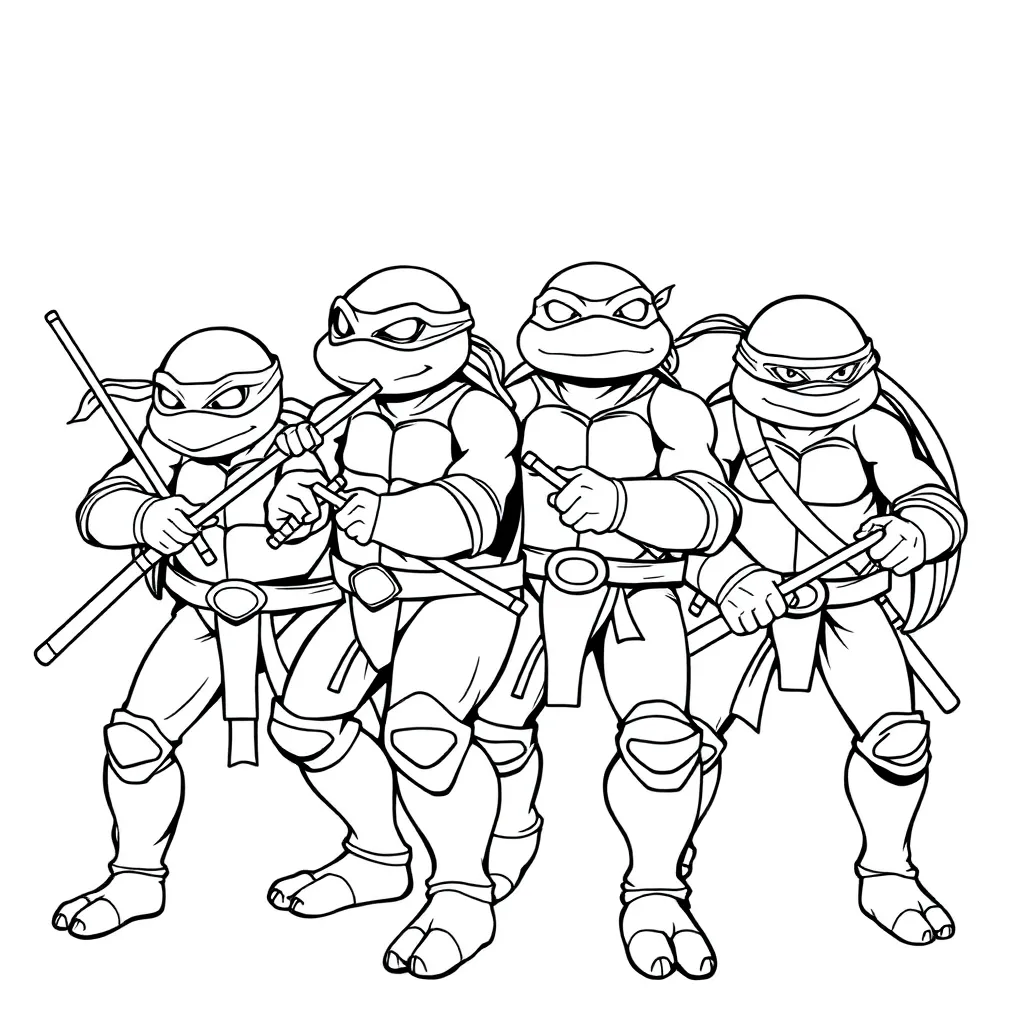 Ninja Turtles coloring page