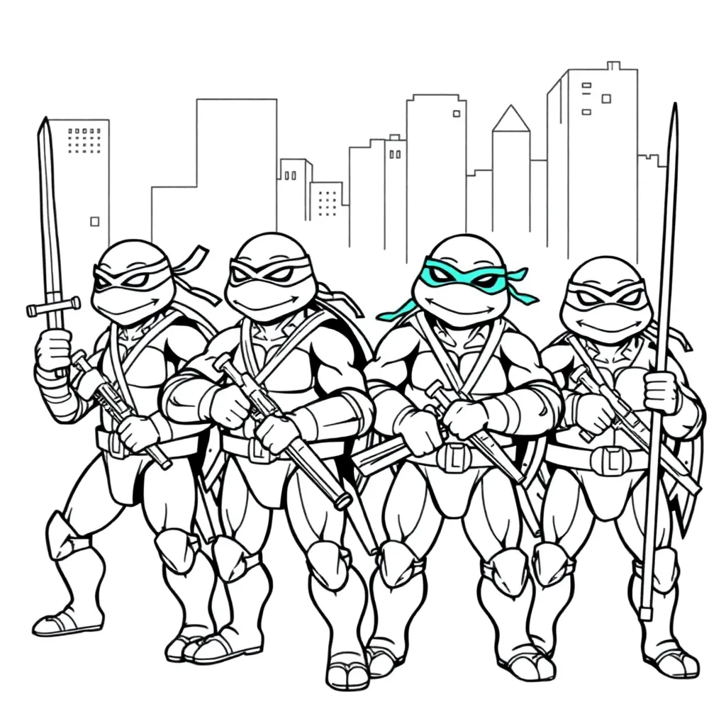 Ninja Turtles coloring page