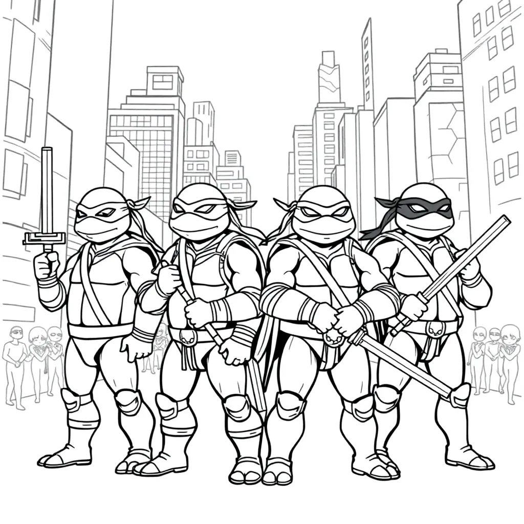 Ninja Turtles coloring page