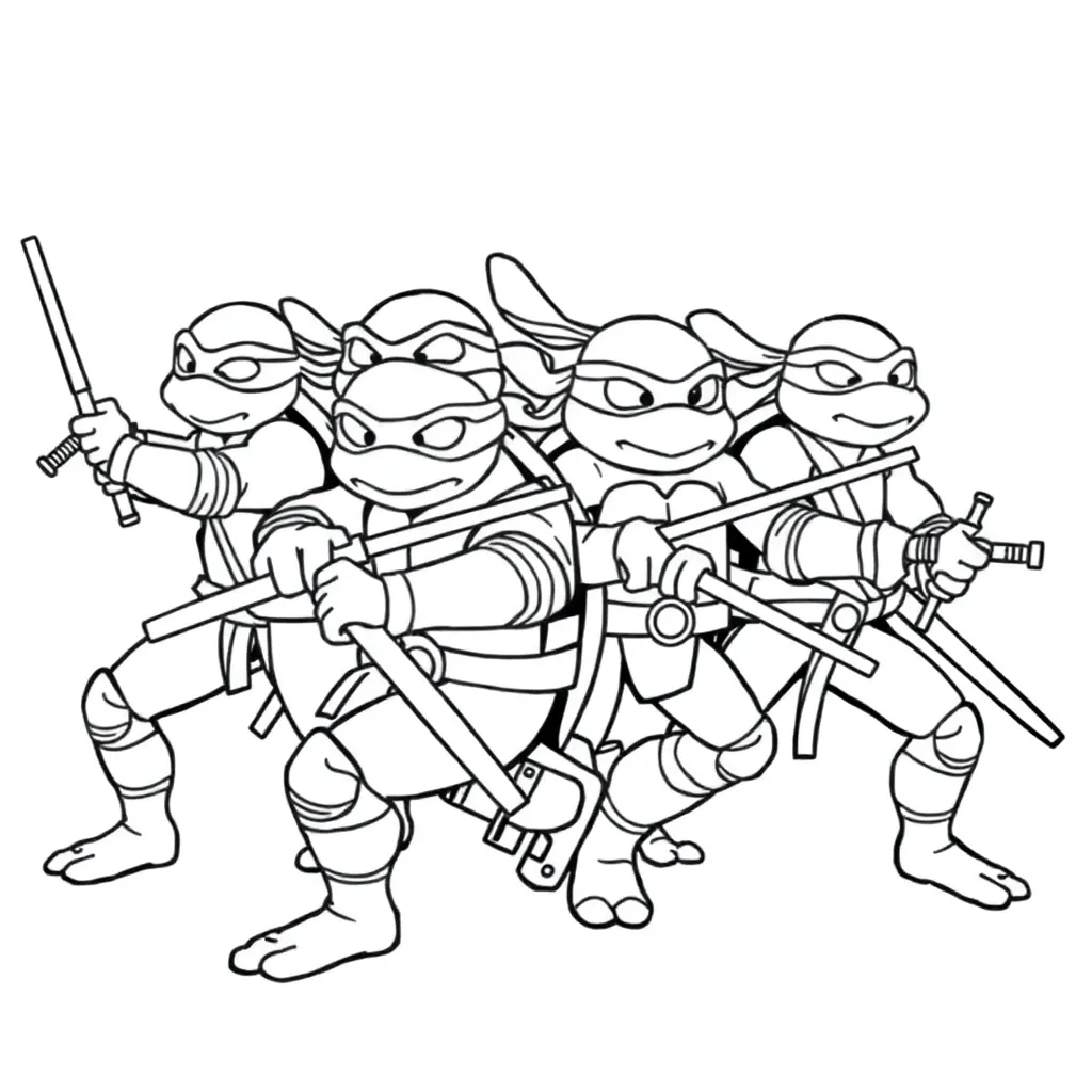 Ninja Turtles coloring page