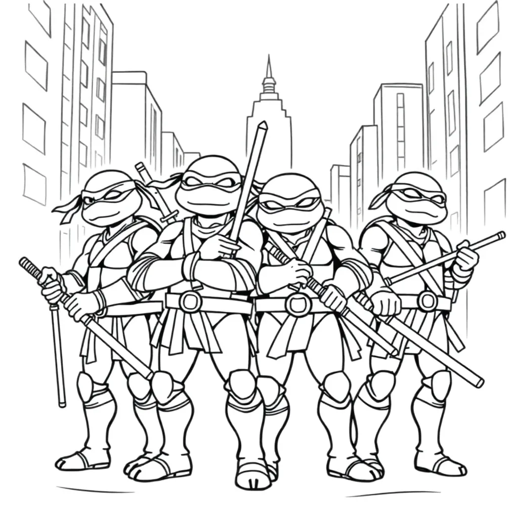 Ninja Turtles coloring page