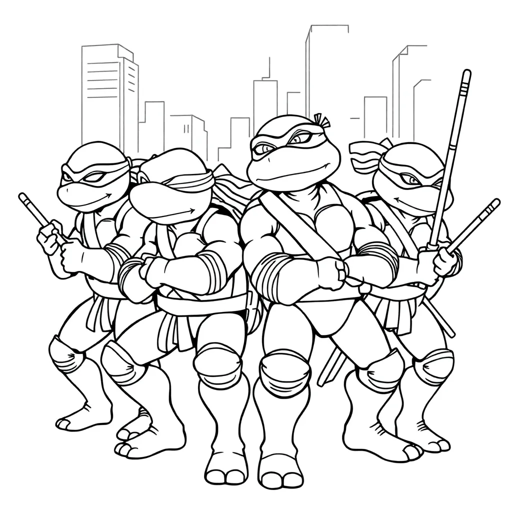 Ninja Turtles coloring page