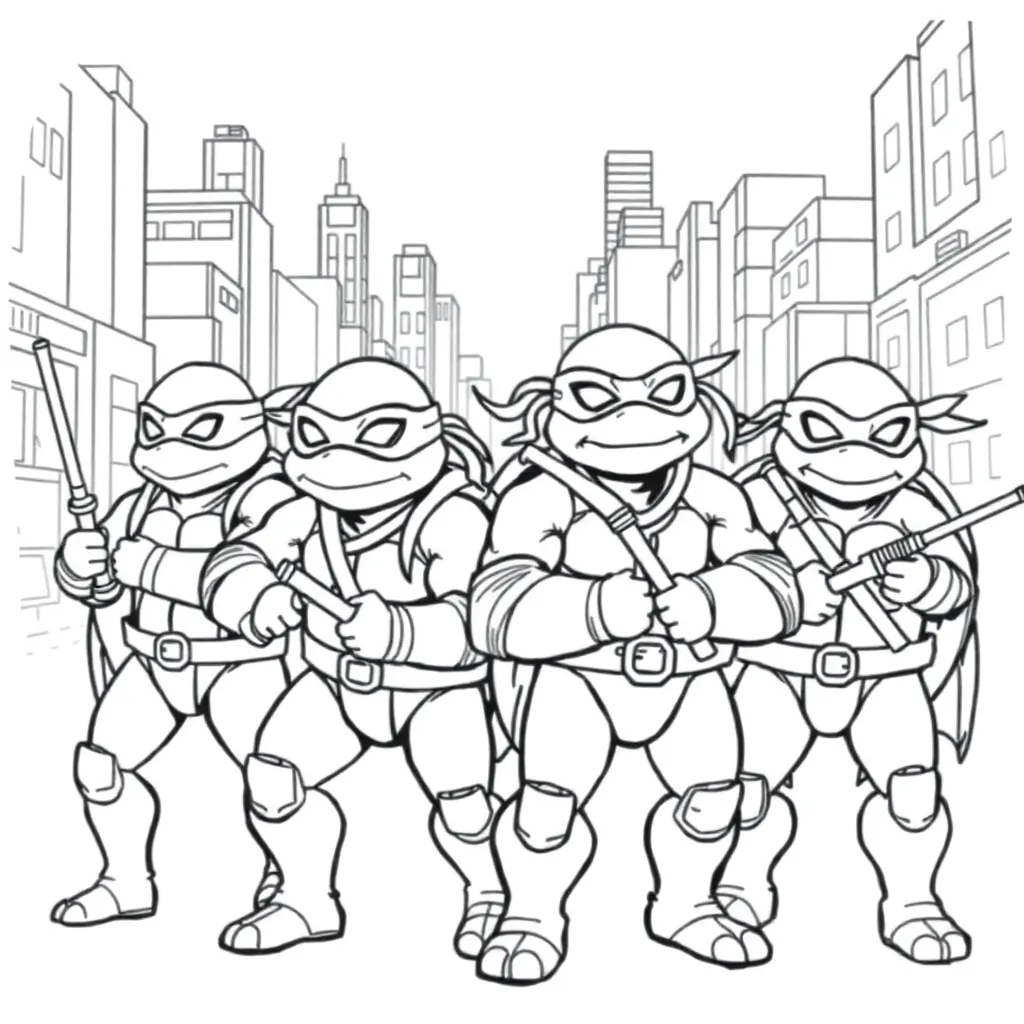 Ninja Turtles coloring page