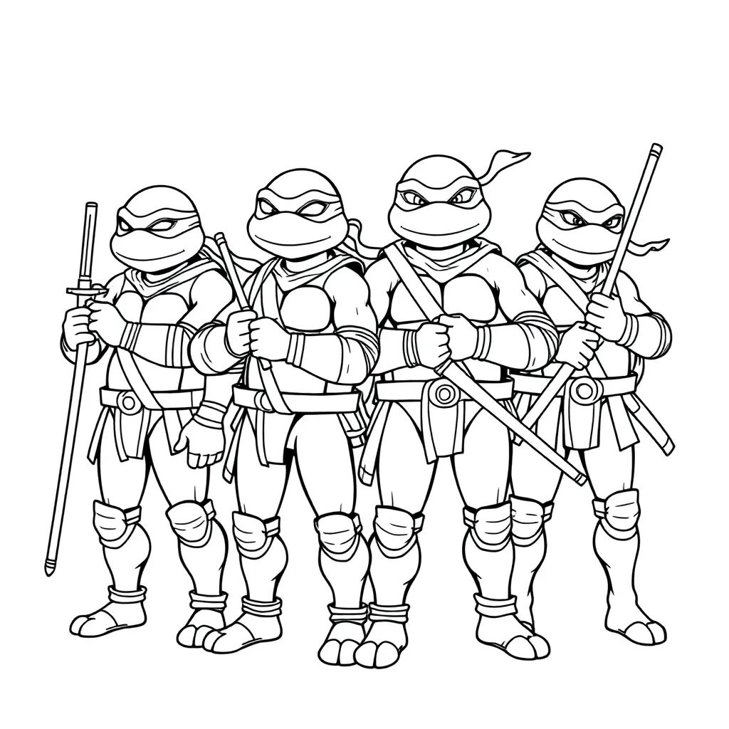 Ninja Turtles coloring page