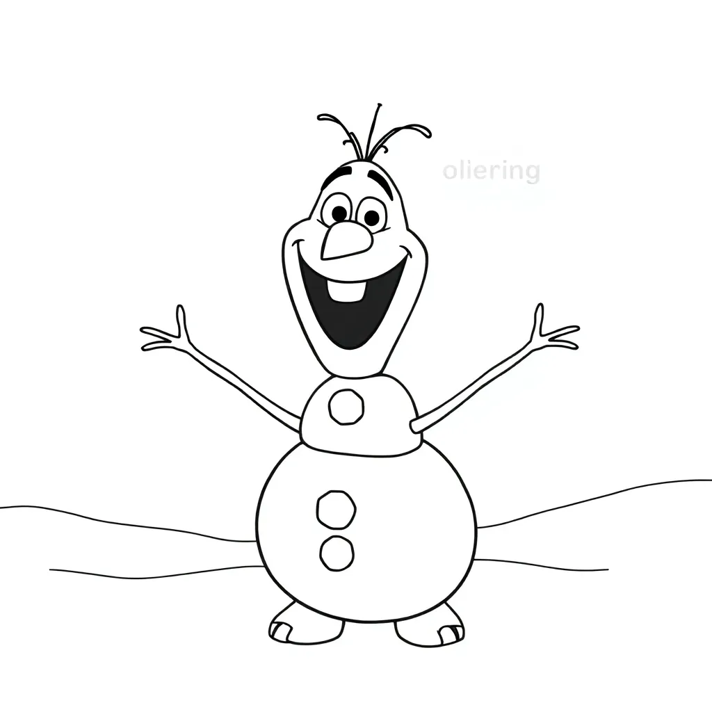 Olaf coloring page